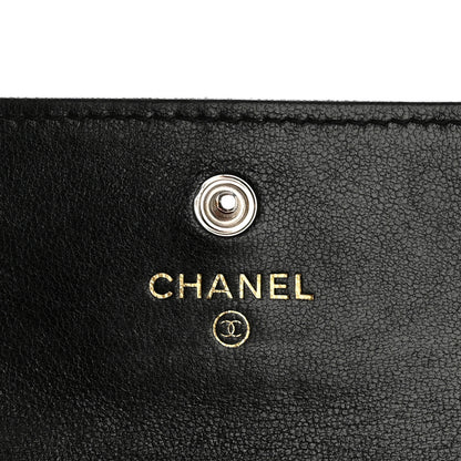 Chanel Lambskin Quilted Chanel 19 Flap Card Holder Black 6 of 11