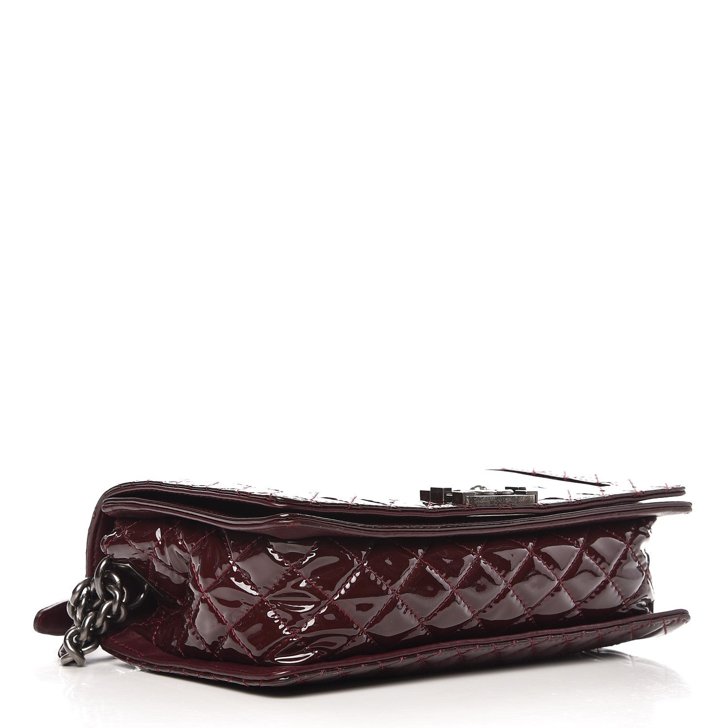 Chanel Calfskin New Medium Boy Reverso Flap Burgundy 4 of 7