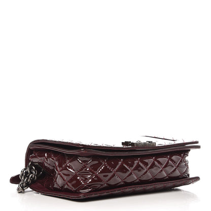 Chanel Calfskin New Medium Boy Reverso Flap Burgundy 4 of 7