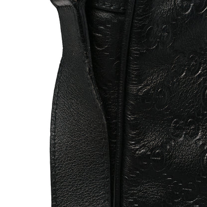 Gucci Guccissima Flat Messenger Bag Black 11 of 13