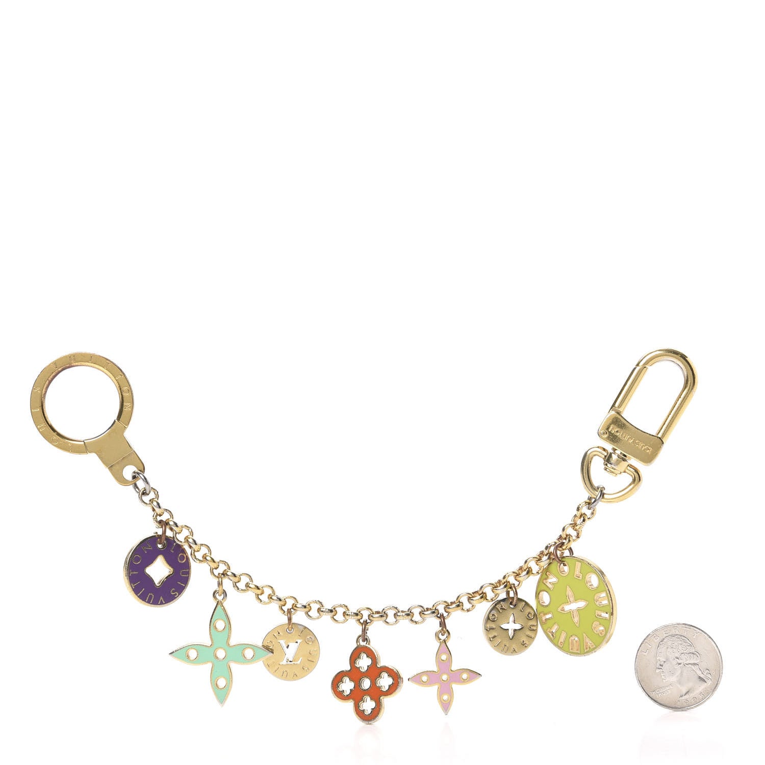 Louis Vuitton Enamel Looping Key Chain Bag Charm Multicolor 2 of 3