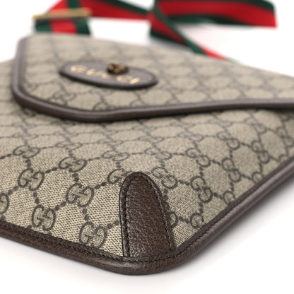 Gucci GG Supreme Monogram Web Medium Neo Vintage Flap Messenger Bag Beige New Acero 10 of 11