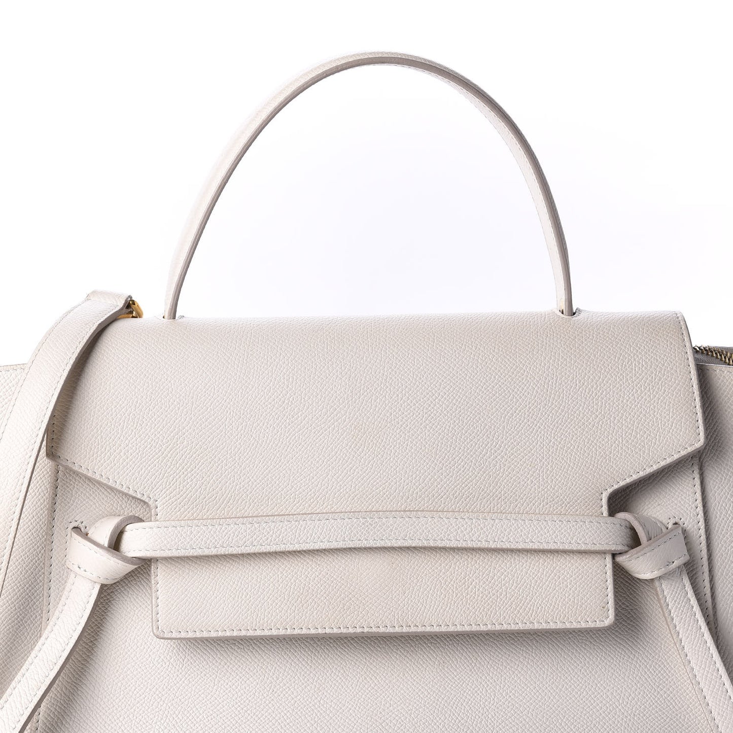 Grained Calfskin Mini Belt Bag White