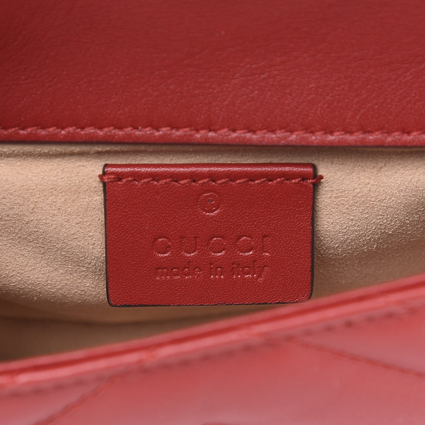 Calfskin Matelasse Super Mini GG Marmont Shoulder Bag Hibiscus Red
