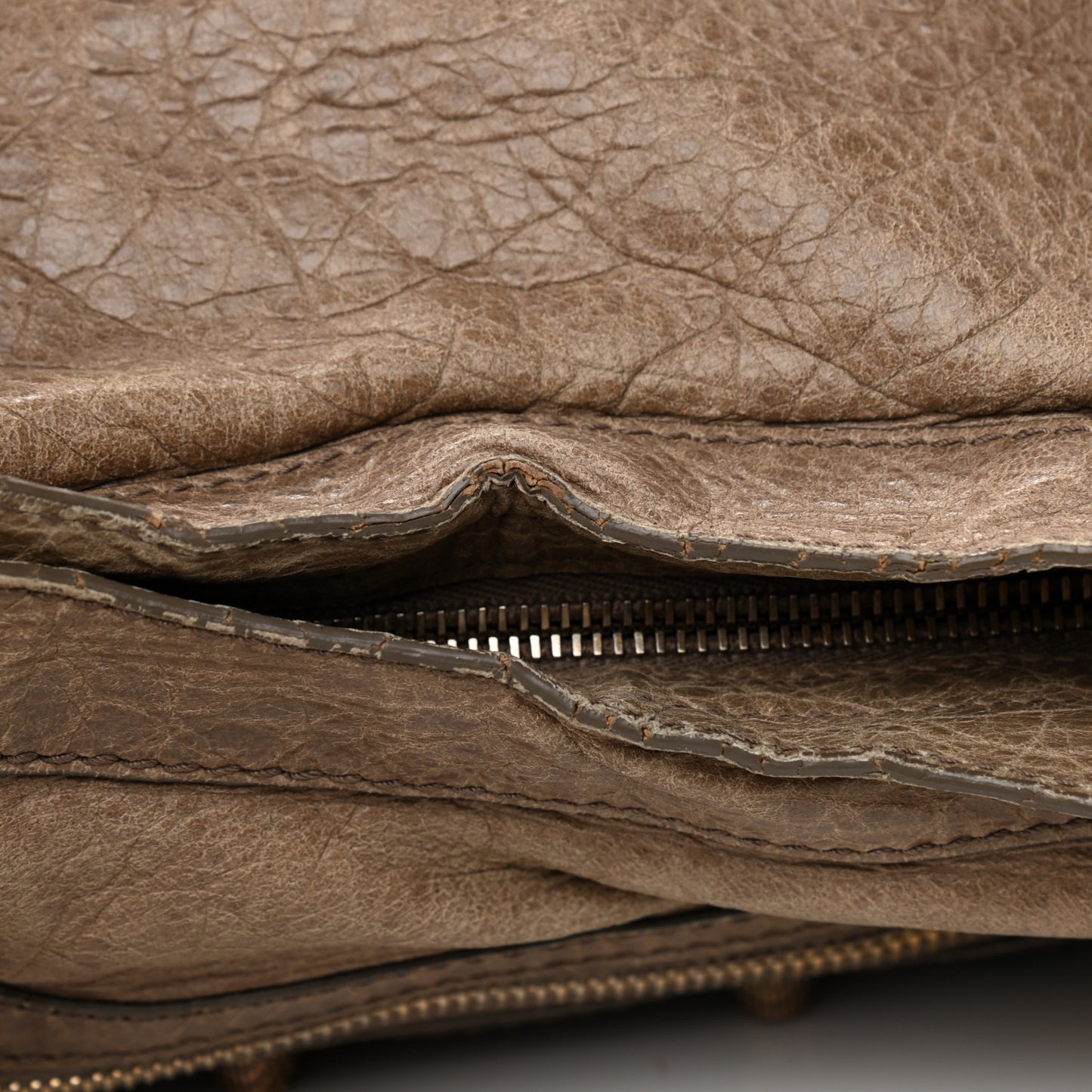 Agneau Giant 12 Rose Gold Hardware City Gris Poivre