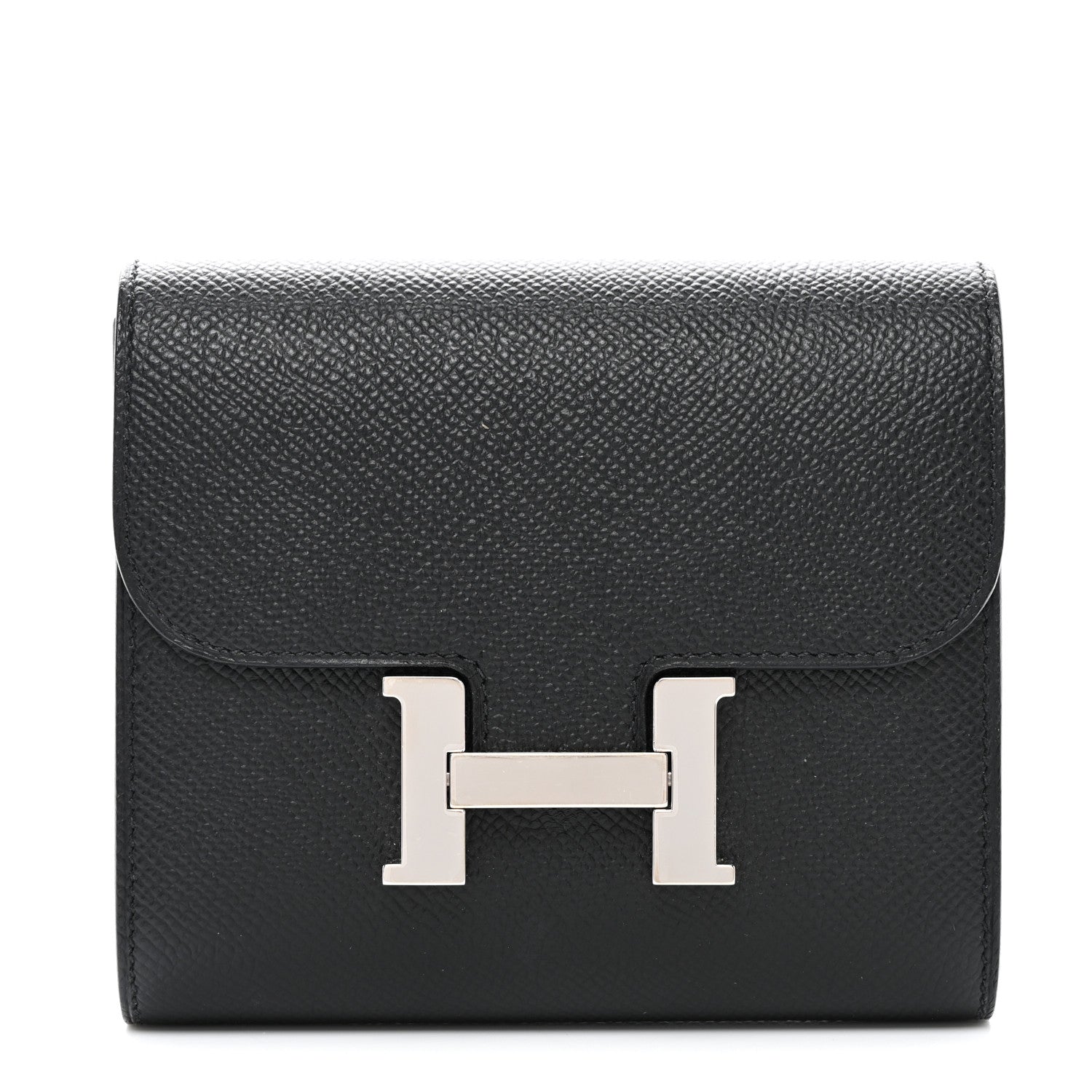 Hermes Epsom Constance Compact Passant Wallet Black 1 of 8