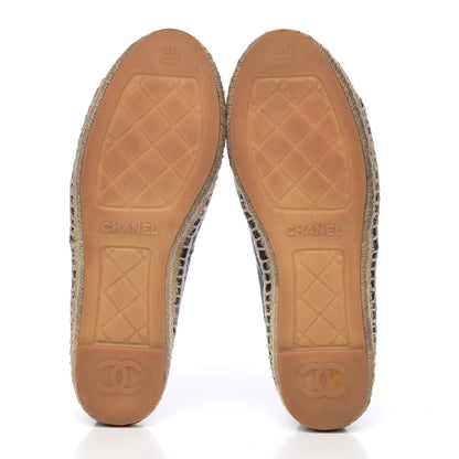 Chanel Lambskin CC Espadrilles 38 Black 8 of 11