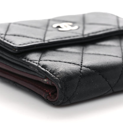Chanel Lambskin Quilted Compact French Flap Wallet Black 7 of 11
