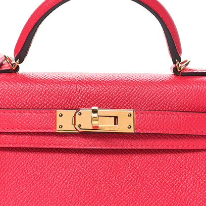 Hermes Epsom Mini Kelly Sellier 20 Rose Extreme 8 of 11