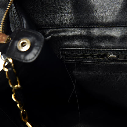 Chanel Calfskin Stitched XL Weekender Black 19 of 24