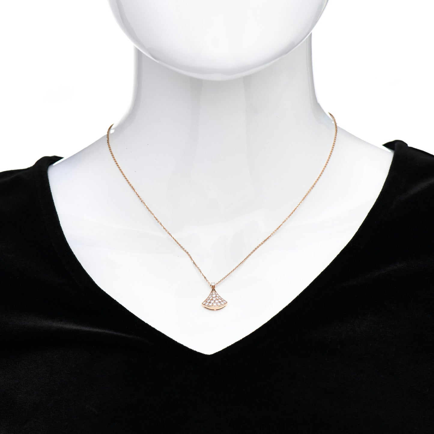18K Rose Gold Diamond Divas' Dream Pave Pendant Necklace