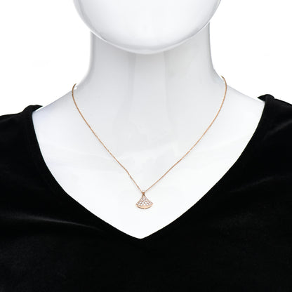 Bulgari 18K Rose Gold Diamond Divas' Dream Pave Pendant Necklace 2 of 5
