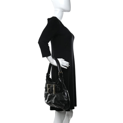 Gucci Calfskin Queen Bow Hobo Black 2 of 12