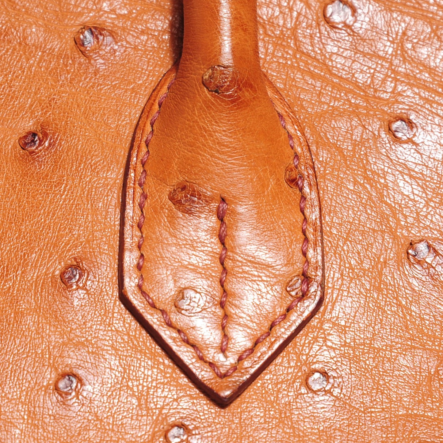 Ostrich Birkin 30 Cognac
