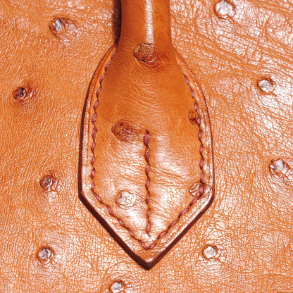 Hermes Ostrich Birkin 30 Cognac 20 of 26