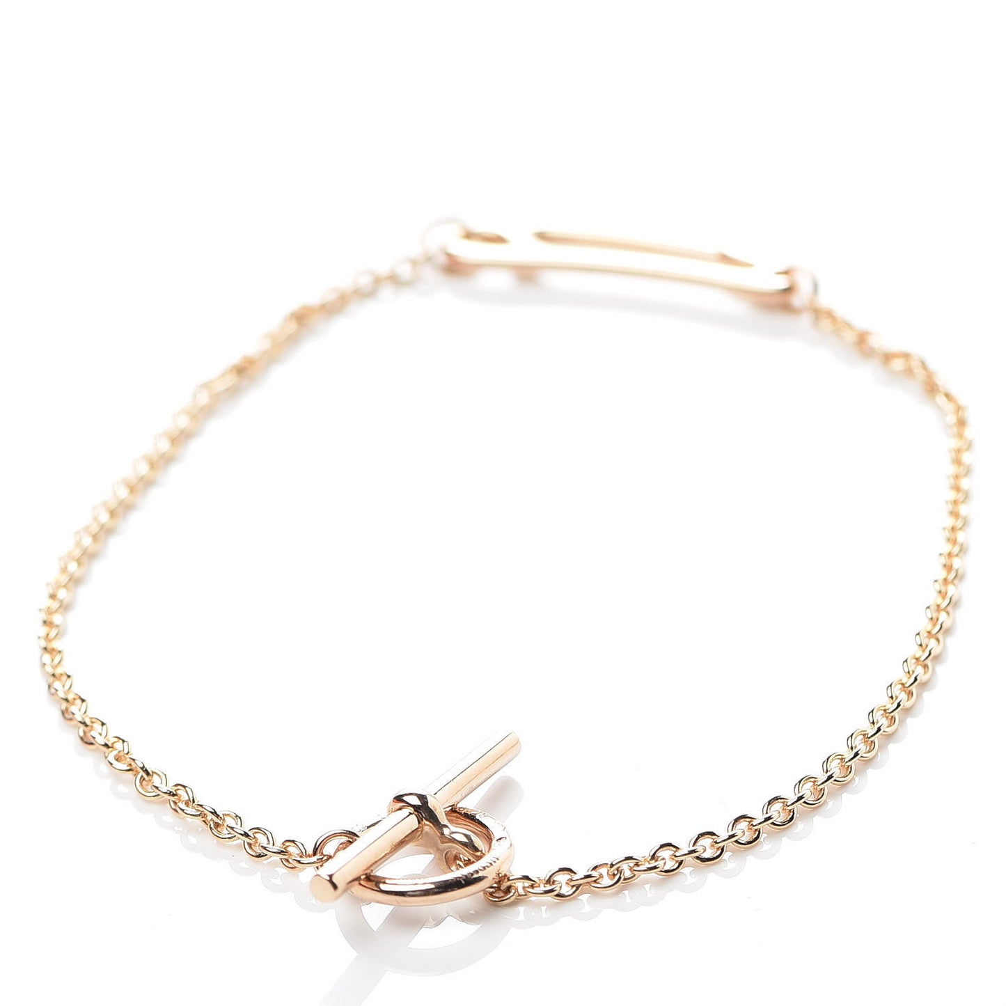 18K Rose Gold Mini Chaine d'Ancre Punk Bracelet SH