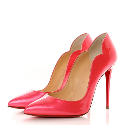 Christian Louboutin Metallic Patent Fluo Hot Chick 100 Pumps 38 Florida 3 of 10
