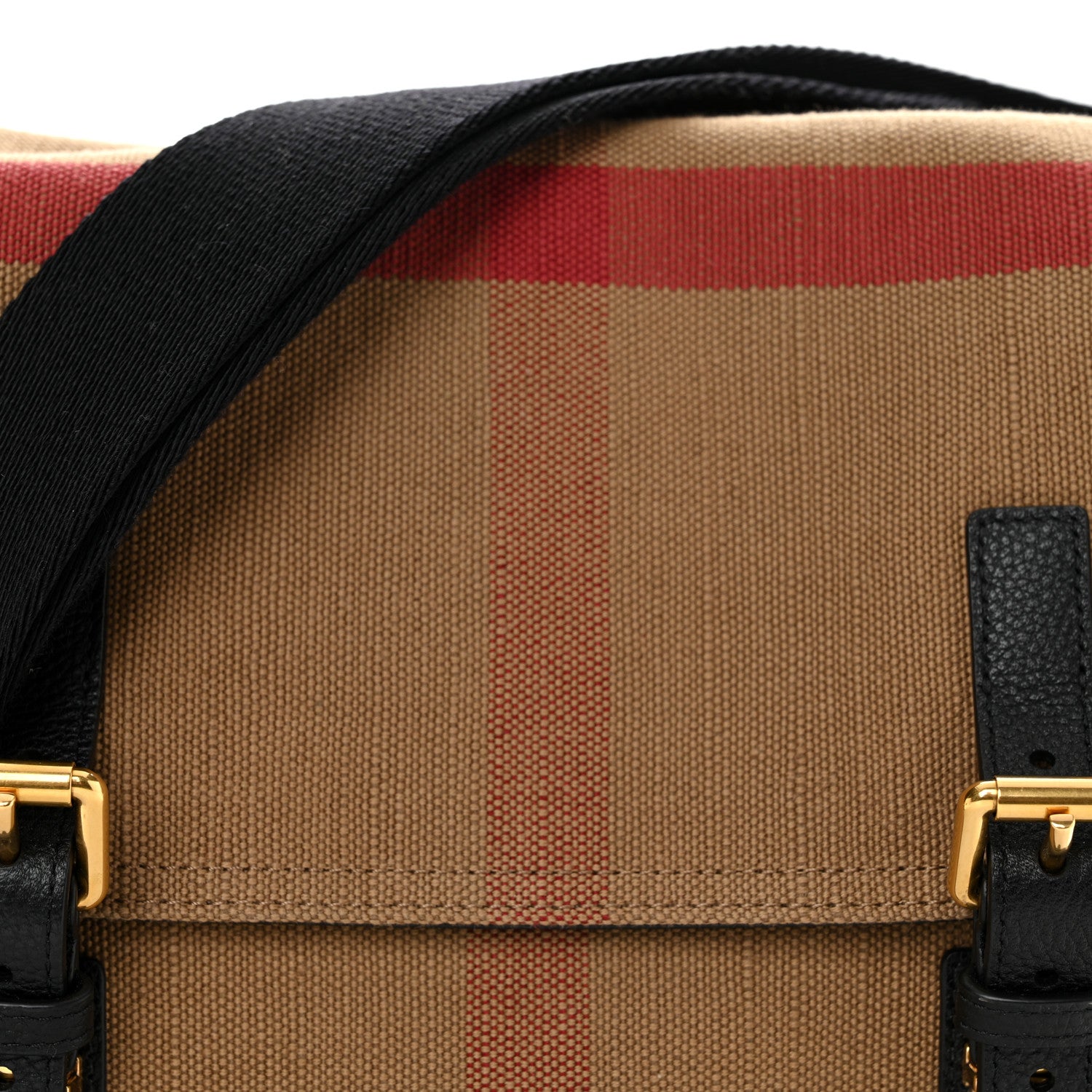Burberry Canvas Mega Check Small Baildon Messenger Bag Black 9 of 11