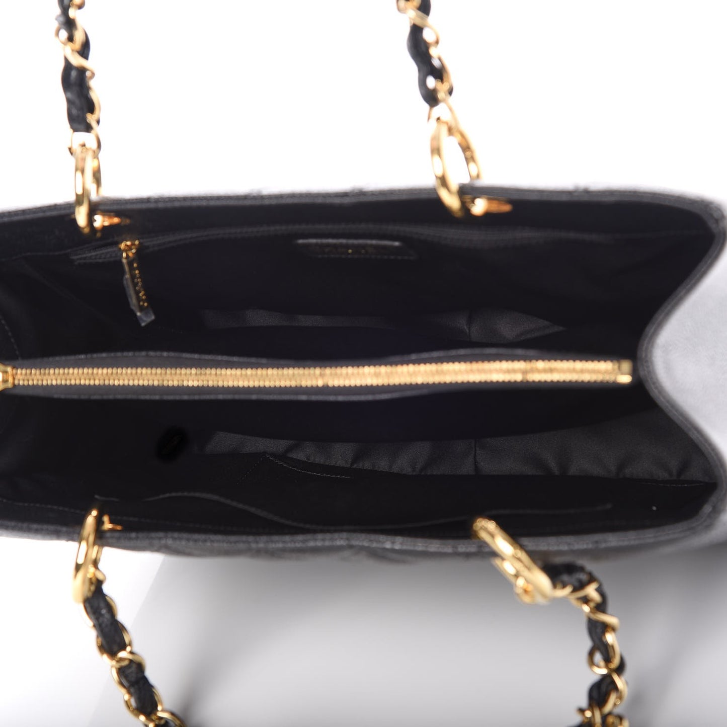Caviar Quilted Grand Shopping Tote GST Black