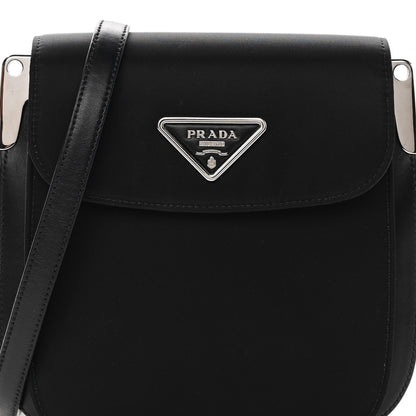 Prada Tessuto Nylon Vitello Crossbody Bag Black 7 of 10
