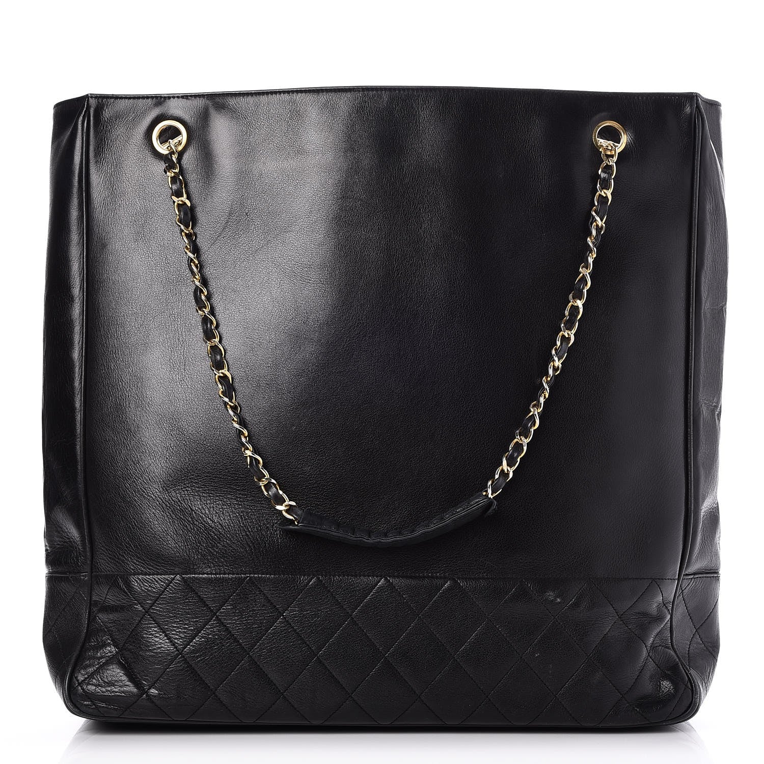 Chanel Lambskin Quilted Tote Black 1 of 5