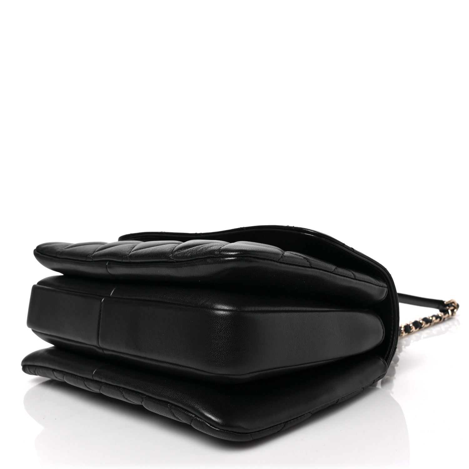 Chanel Lambskin Quilted Small Trendy CC Chain Dual Handle Flap Bag Black 9 of 9