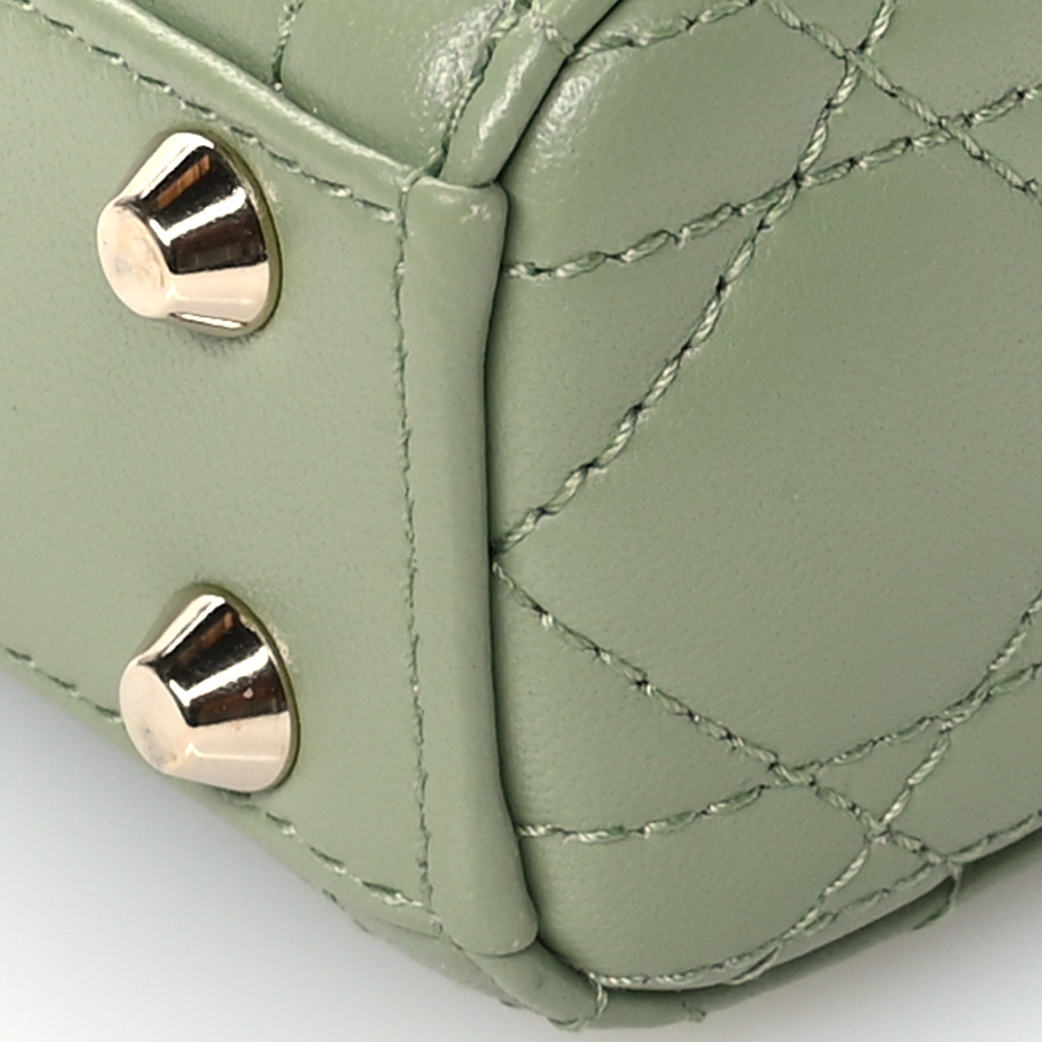 Christian Dior Lambskin Cannage Micro Lady Dior Green 10 of 10