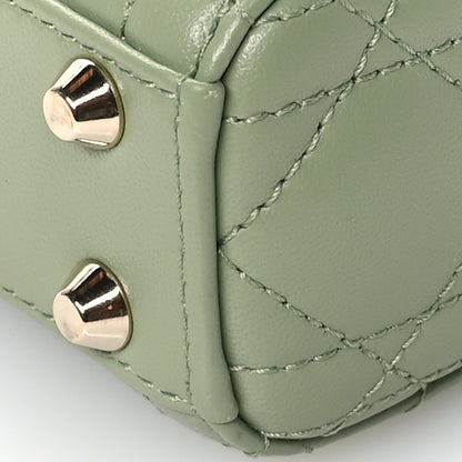 Christian Dior Lambskin Cannage Micro Lady Dior Green 10 of 10