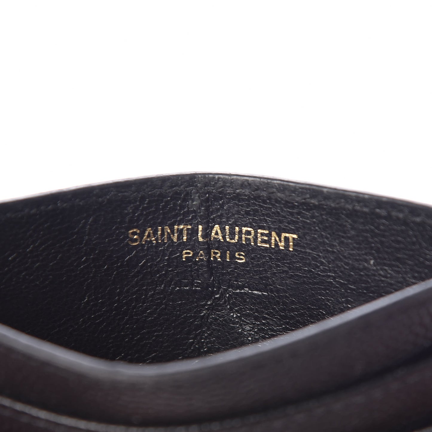 Grain De Poudre Matelasse Chevron Monogram Credit Card Case Black