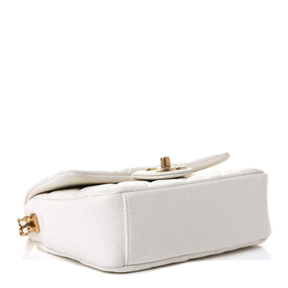 Chanel Caviar Quilted Mini Chain Soul Flap White 7 of 22