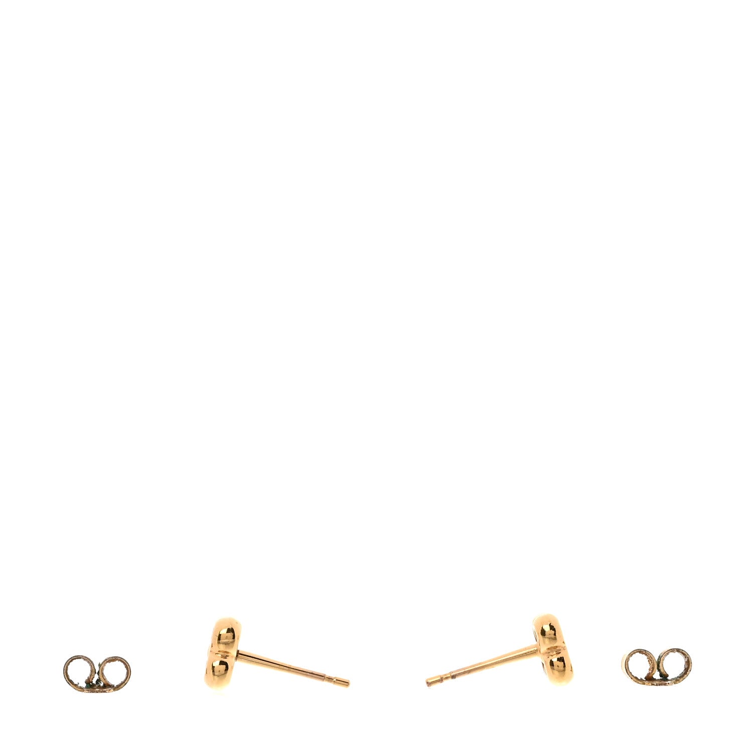 Louis Vuitton Brass Flower Full Stud Earrings Gold 3 of 4