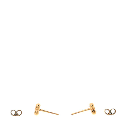 Louis Vuitton Brass Flower Full Stud Earrings Gold 3 of 4
