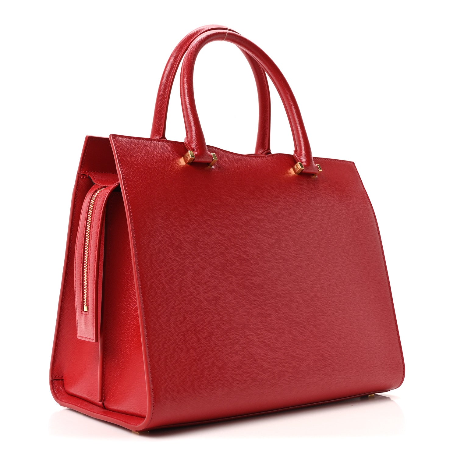 Saint Laurent Grain De Poudre Medium Uptown Tote Rouge Eros 3 of 10