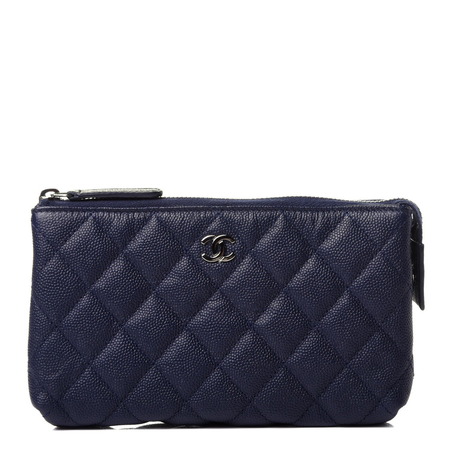 Chanel Caviar Quilted Small Pouch Navy 1 of 11