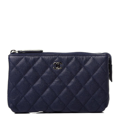 Chanel Caviar Quilted Small Pouch Navy 1 of 11