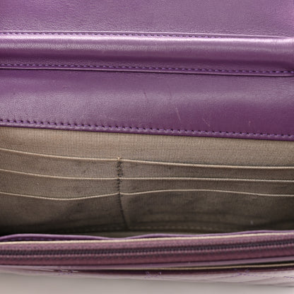 Chanel Patent Quilted Brilliant Wallet On Chain WOC Violet 11 of 13