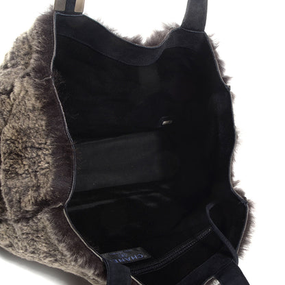 Chanel Lapin Rabbit Fur Tote w Cosmetic Pouch 6 of 8