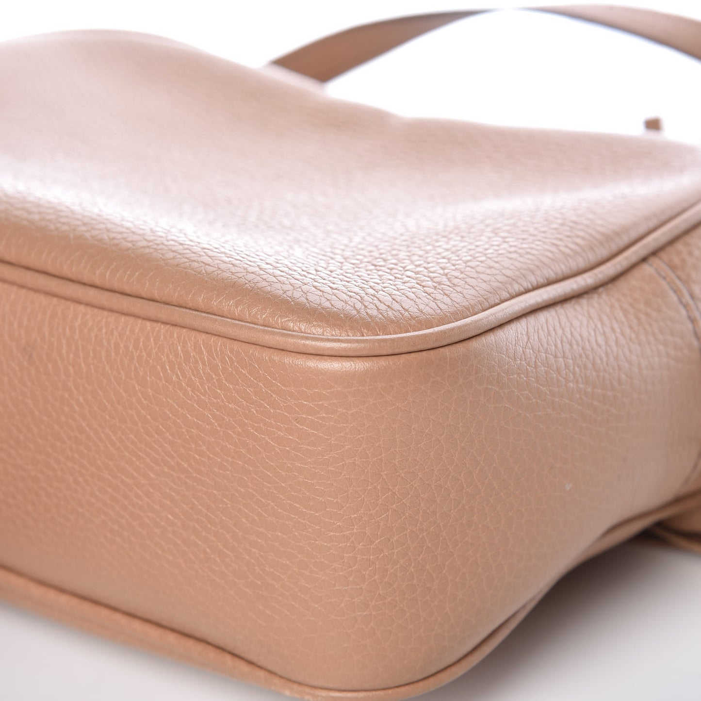 Pebbled Calfskin Small Soho Disco Bag Rose Beige