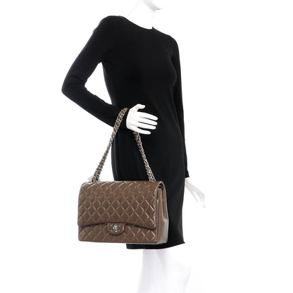 Chanel Caviar Quilted Maxi Double Flap Brown 3 of 9