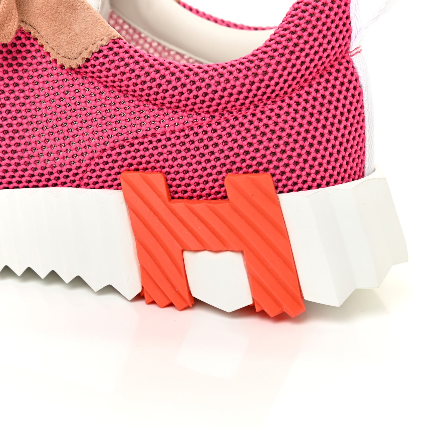 Air Mesh Suede Goatskin Bouncing Sneakers 37 Rose Multicolor