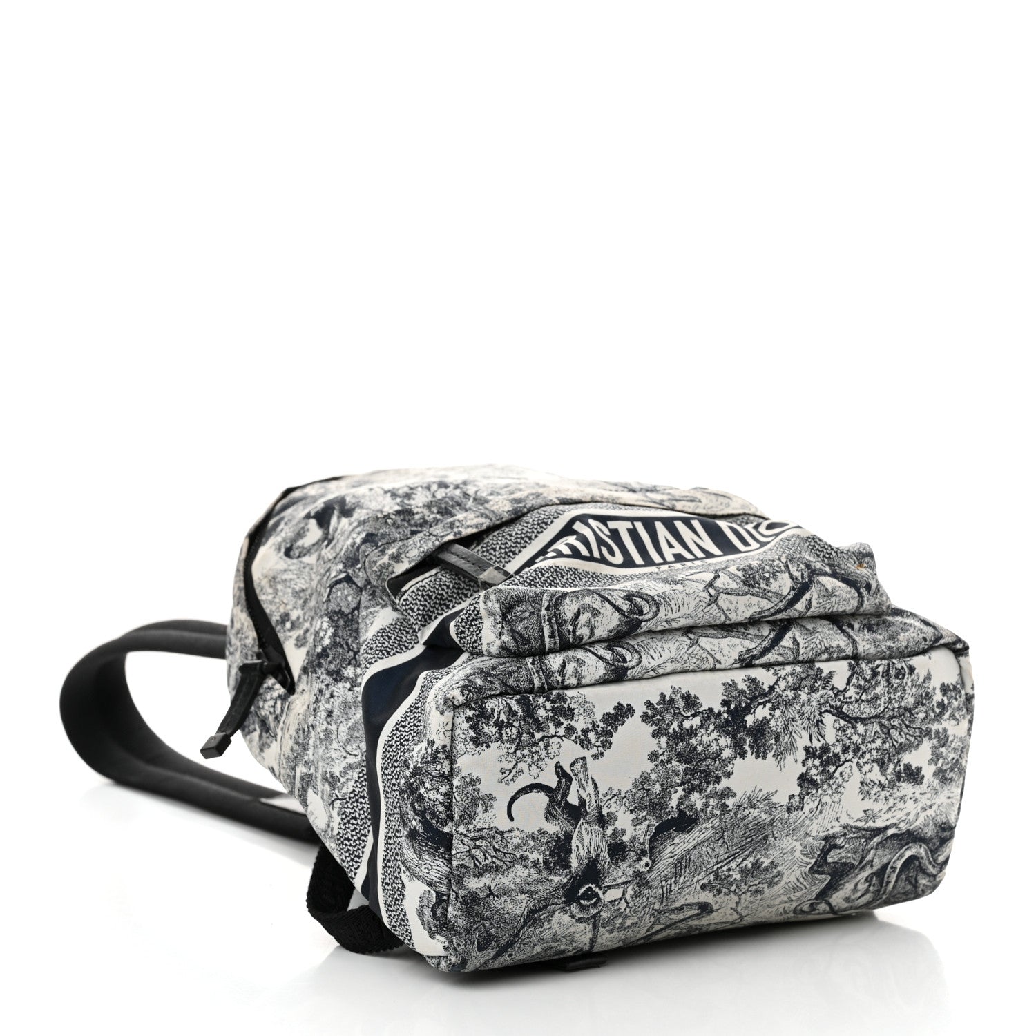 Christian Dior Nylon Technical Fabric Toile De Jouy Small Diortravel Backpack Blue 3 of 11