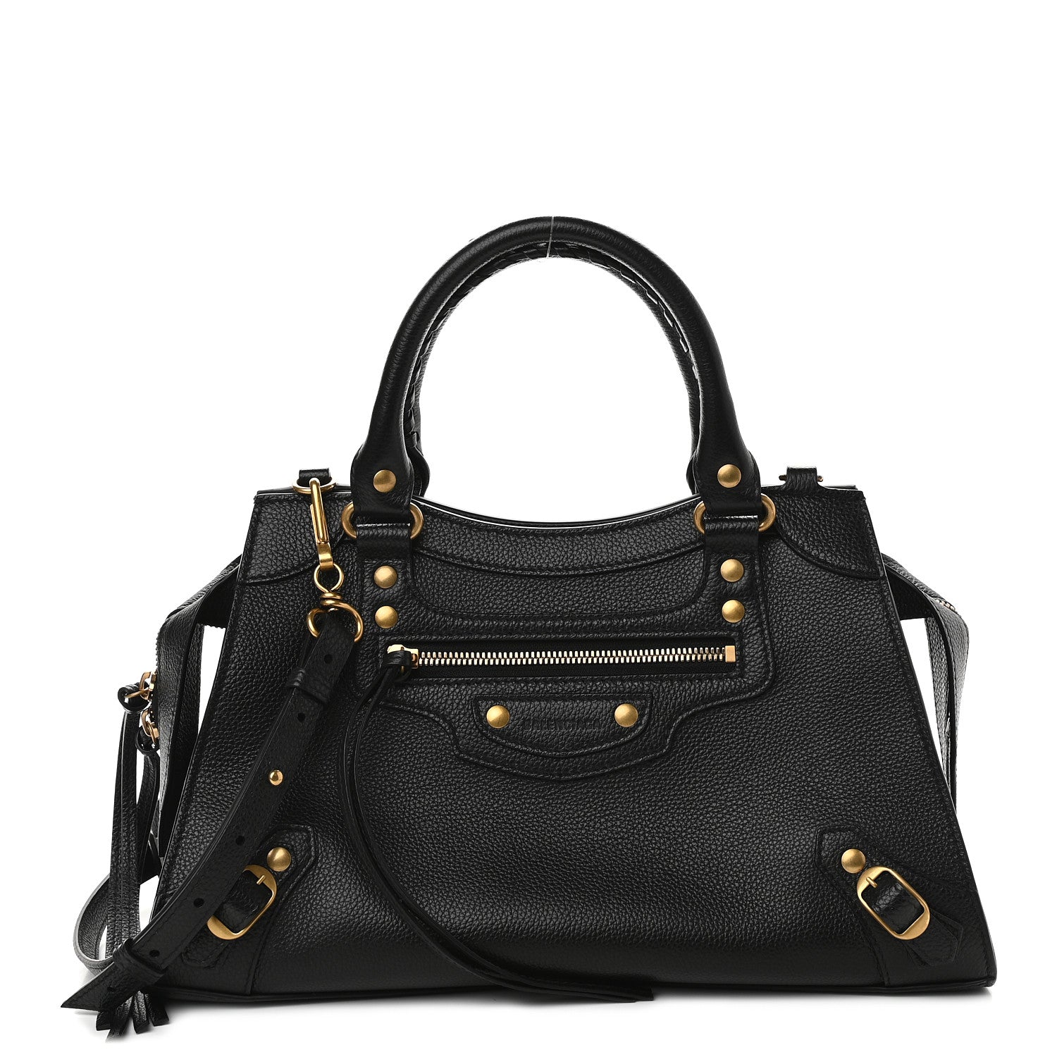 Balenciaga Grained Calfskin Neo Classic Gold Hardware S City Black 1 of 9
