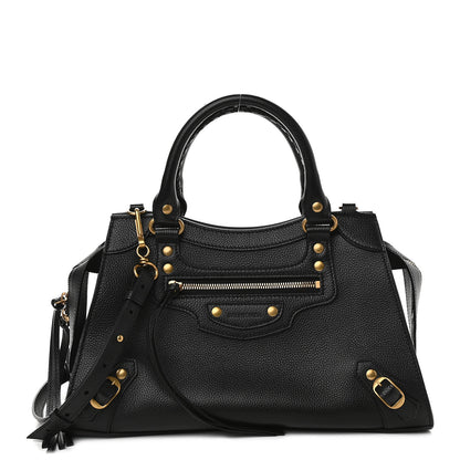 Balenciaga Grained Calfskin Neo Classic Gold Hardware S City Black 1 of 9