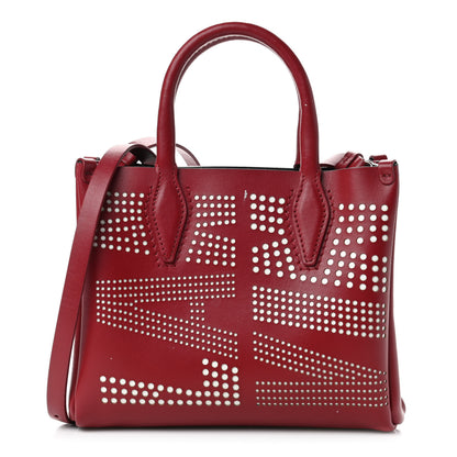 Lanvin Calfskin Perforated Logo Tote Red 1 of 9