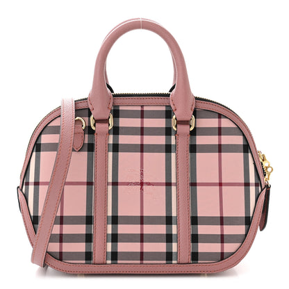 Burberry Horseferry Check Small Orchard Bowling Bag Pale Orchid 1 of 12