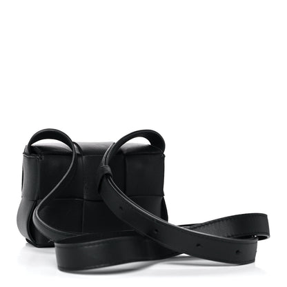 Bottega Veneta Lambskin Maxi Intrecciato Extra Mini Cassette Crossbody Bag Black 3 of 9
