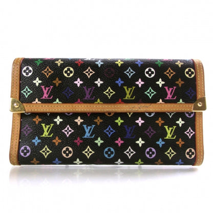 Louis Vuitton Monogram Multicolor Porte Tresor International Wallet Black 1 of 9