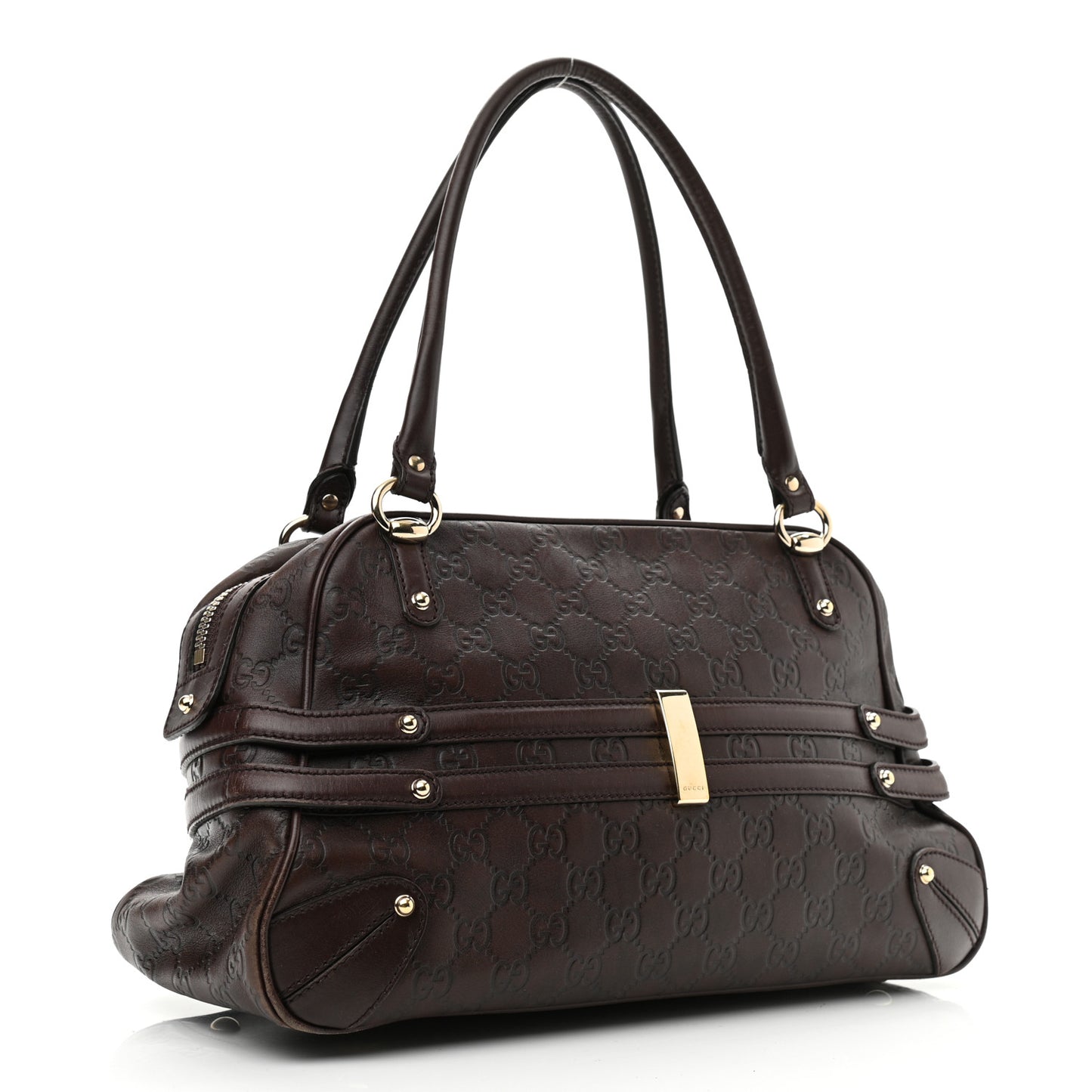 Guccissima Large Wave Boston Dark Brown