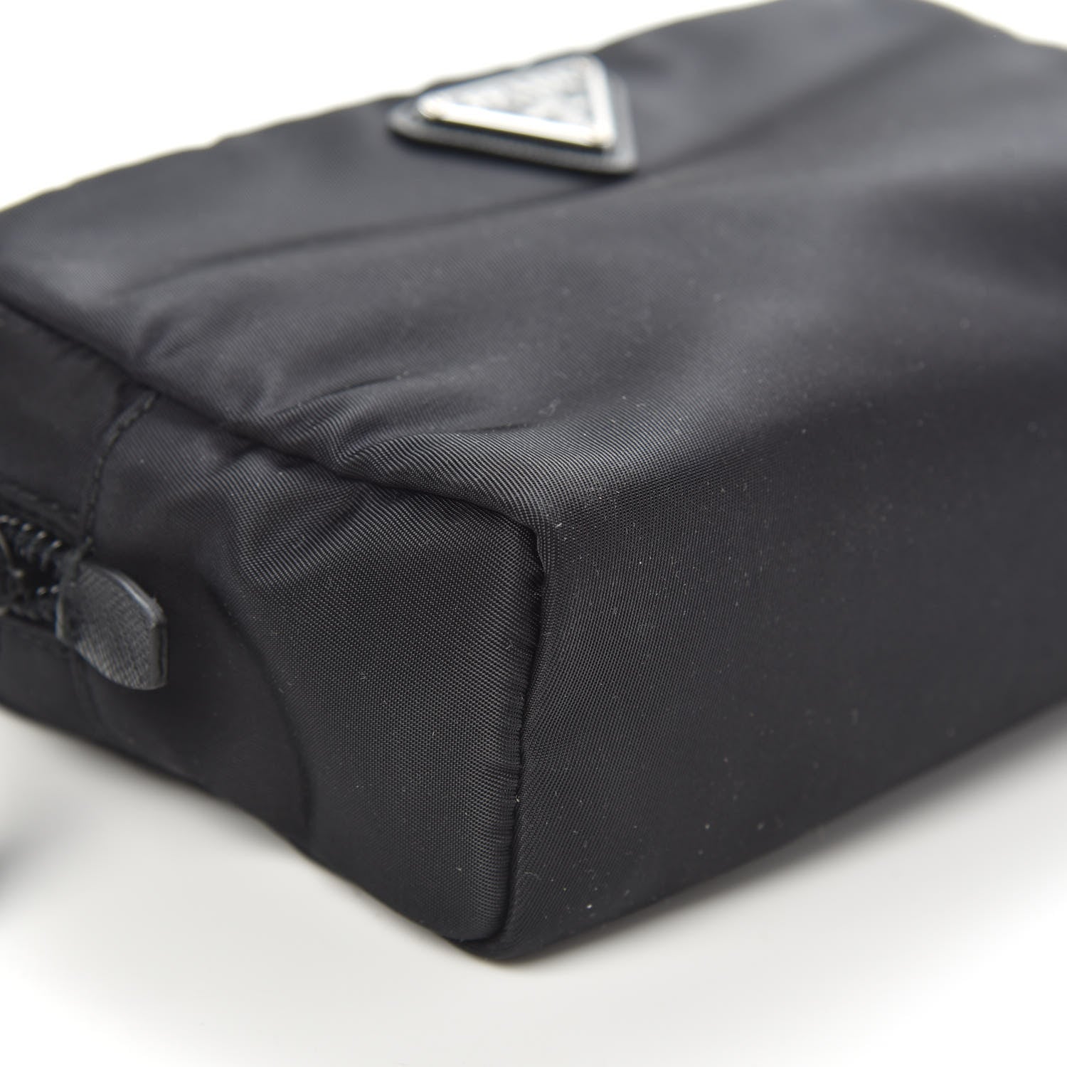 Prada Tessuto Nylon Saffiano Wristlet Black 7 of 8