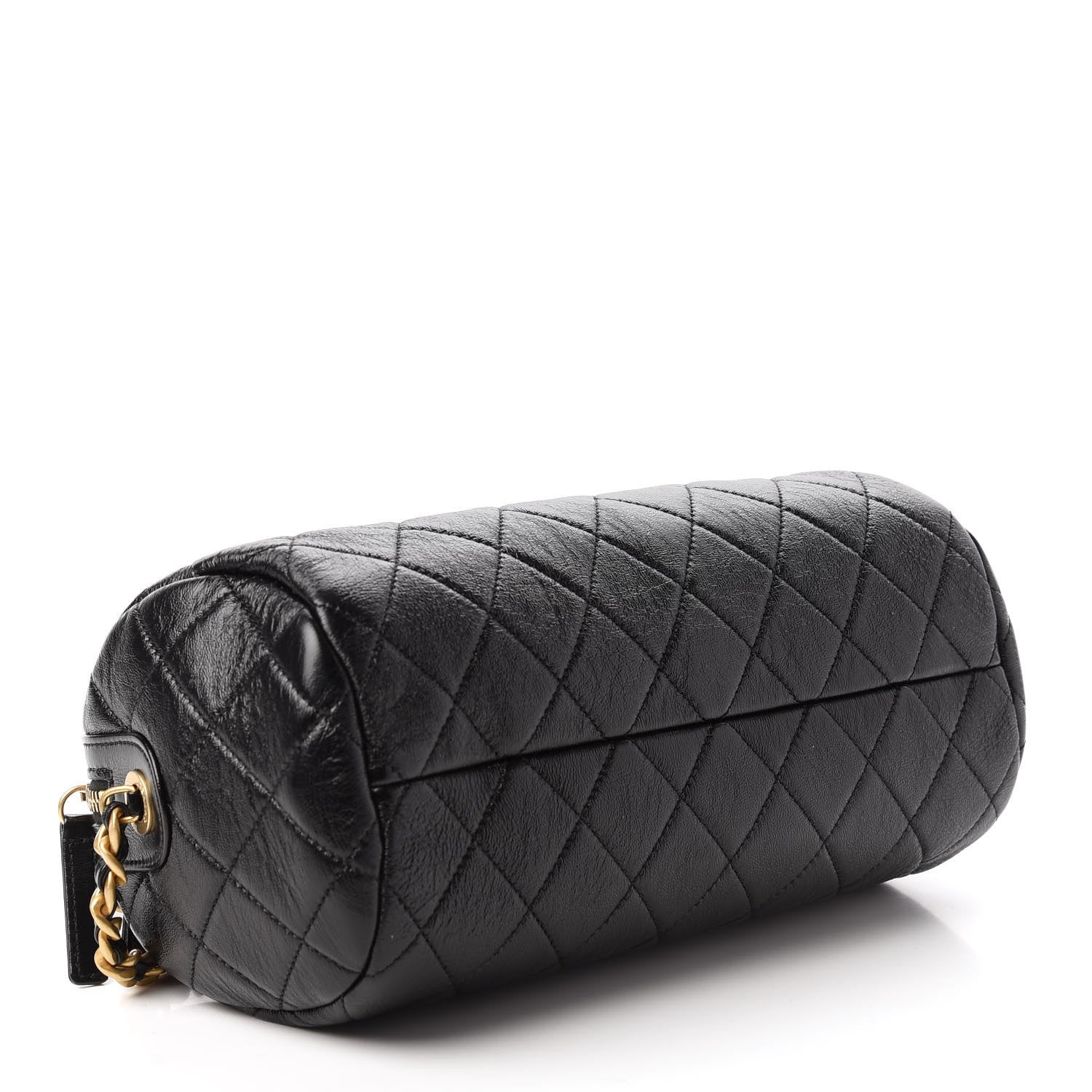 Chanel Shiny Lambskin Quilted Fashion Therapy Bowling Bag Black 4 of 11